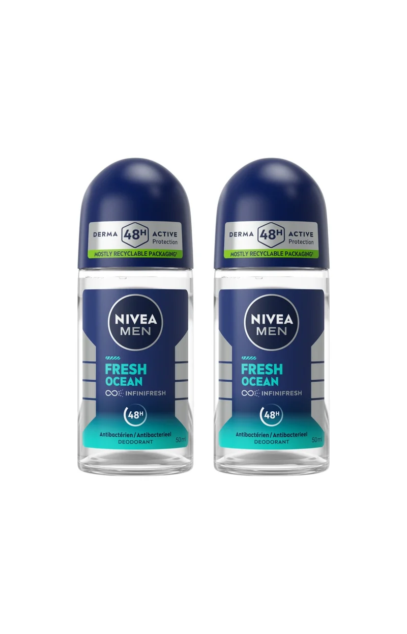 2 déodorants bille 48 h - Fresh Ocean - Homme - 50 ml