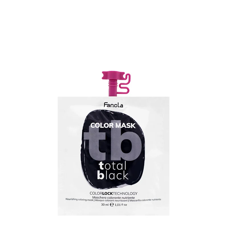 Fanola Color Mask Total Black 30ml - couleur noire semi-permanente