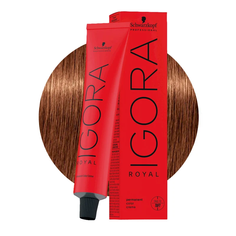Schwarzkopf Igora Royal 7-57 Blond Moyen Doré Cuivre 60ml - coloration permanente
