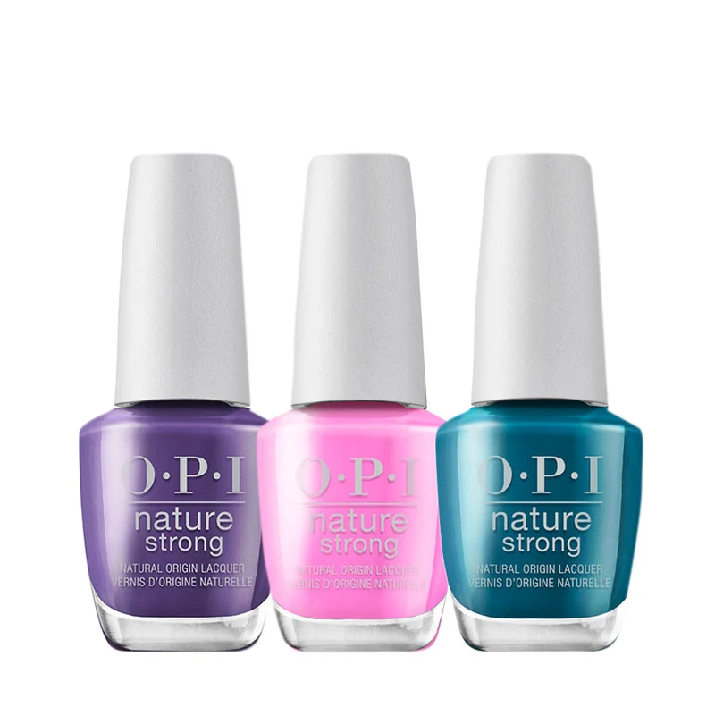 OPI Nature Strong A Great Fig World 15ml Emflowered 15ml All Heal Queen Mother Earth 15ml