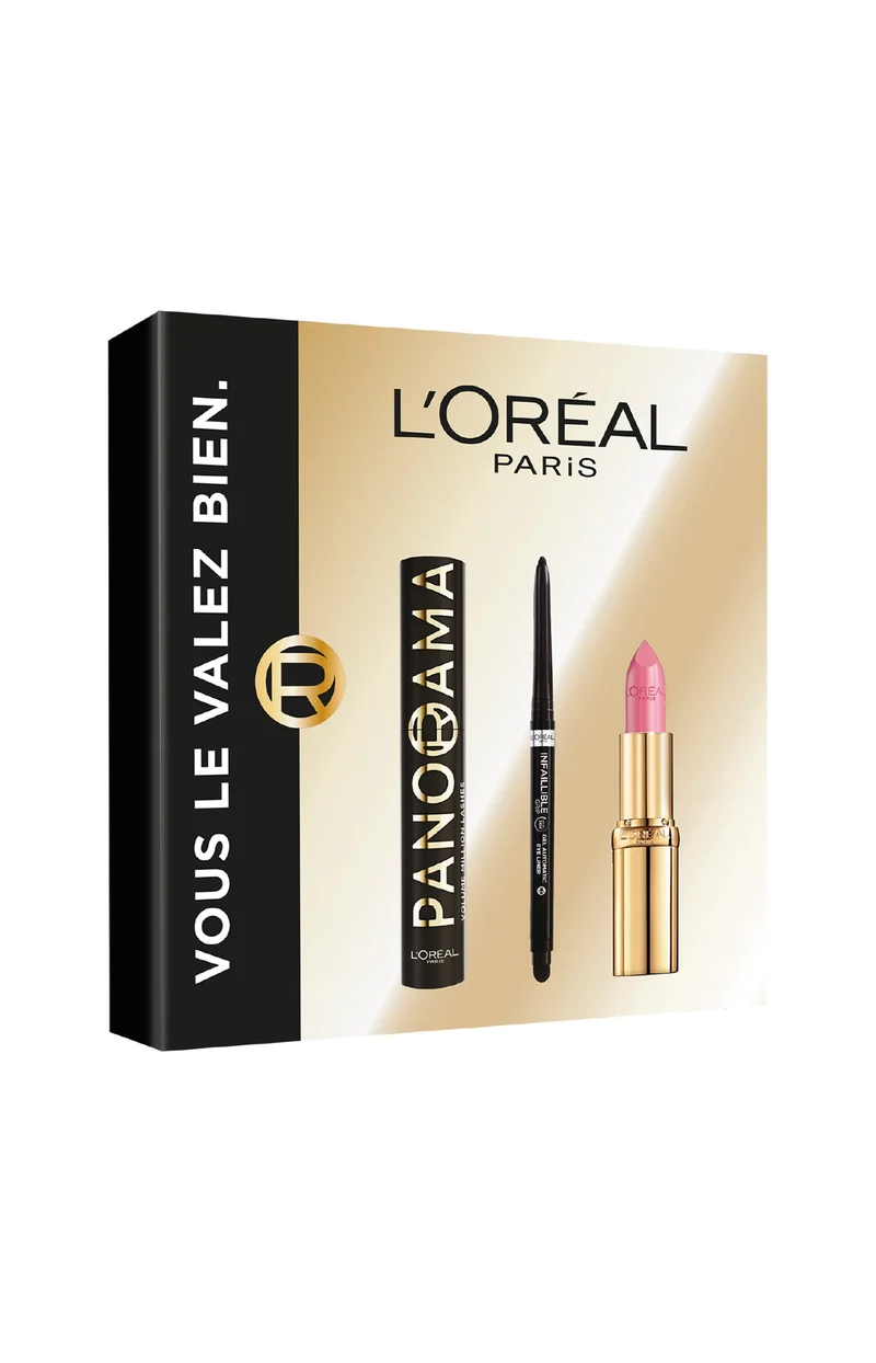 Coffret mascara, eyeliner & rouge à lèvres - 3 produits