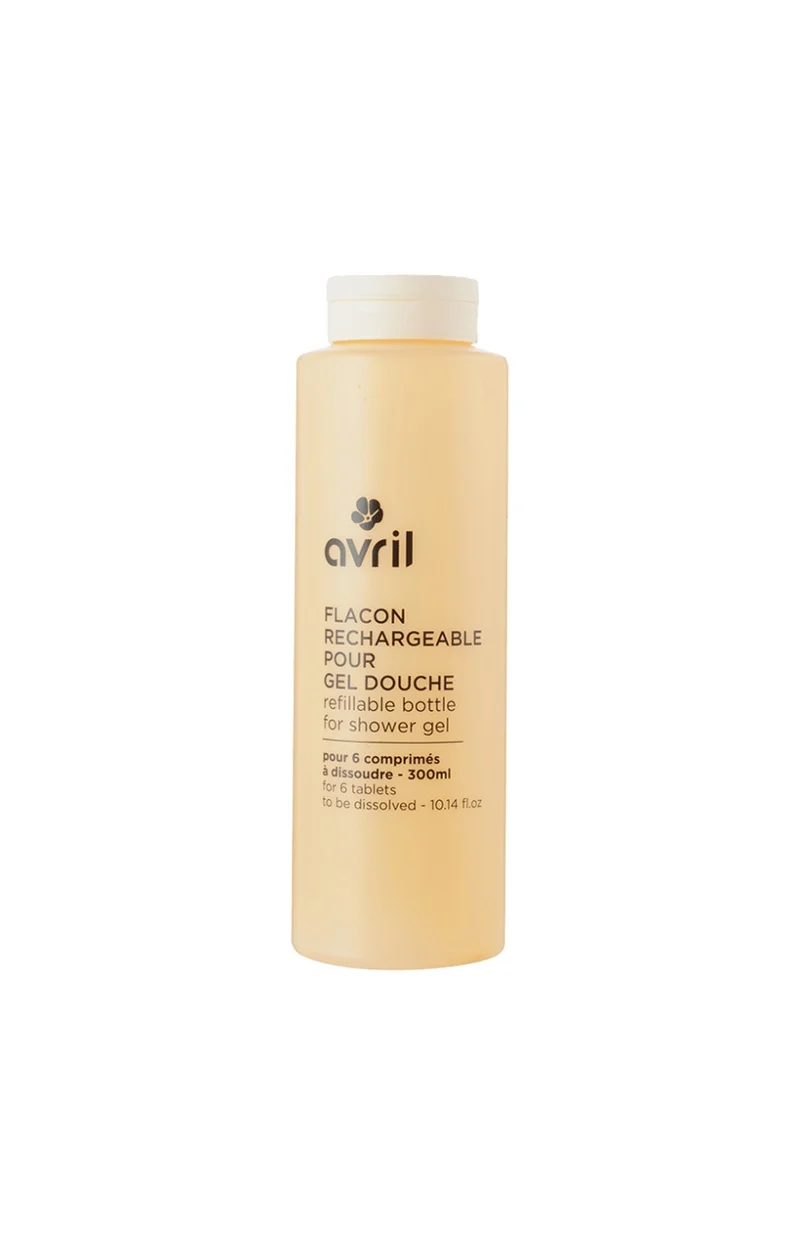 Flacon vide rechargeable pour gel douche - Orange - 350 ml