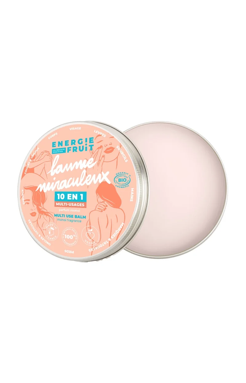 Baume miraculeux bio 10-en-1 - Monoï - Visage, corps & cheveux - 90 g