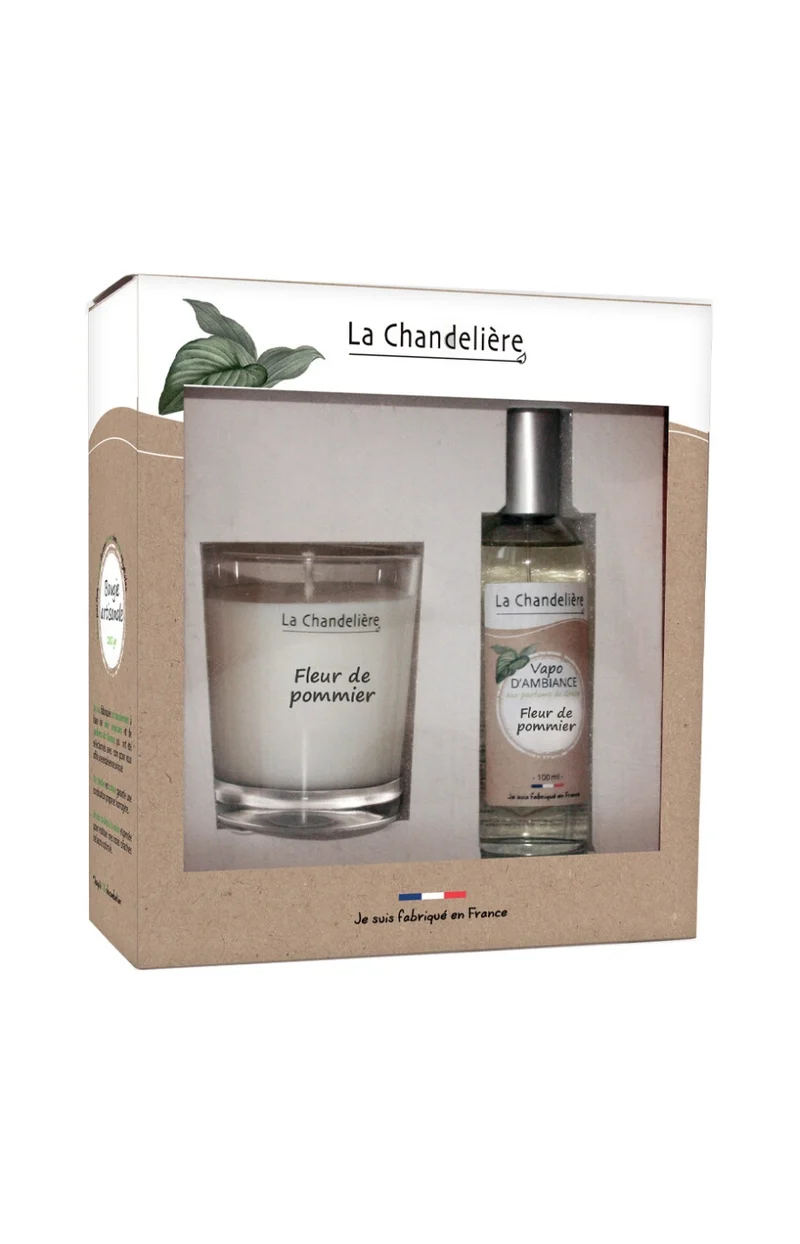 Coffret bougie & diffuseur de parfum - Fleur de pommier