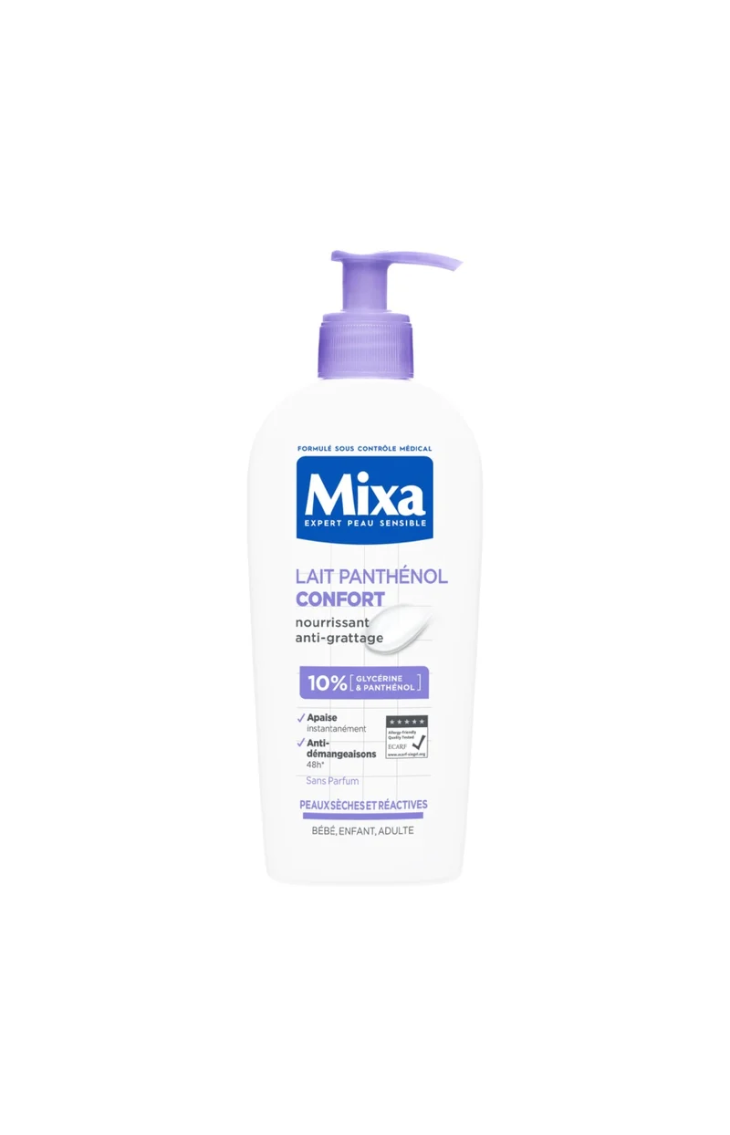 Lait nourrissant anti-démangeaisons - Glycérine & panthénol - Peaux sèches & réactives - 400 ml