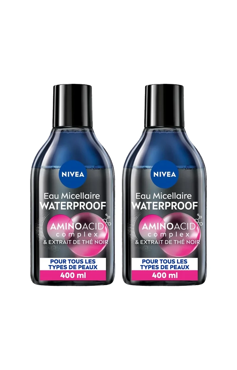 2 démaquillants biphasés waterproofs micellaires - 400 ml