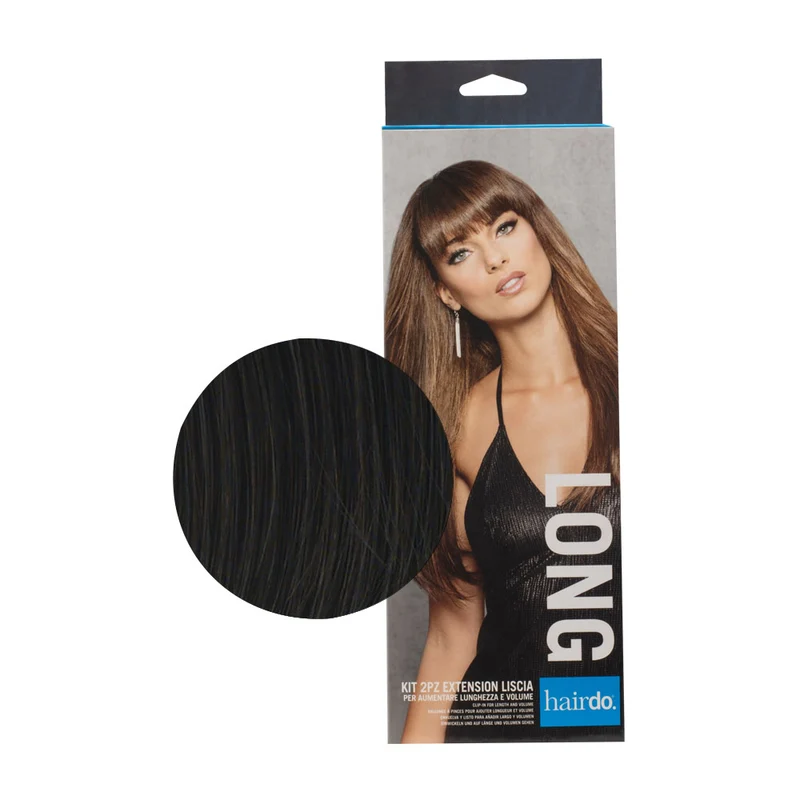 Hairdo Extension Lisse Noir 2x51cm - extension de cheveux