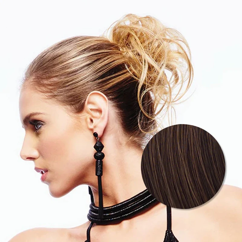 Hairdo Trendy Do Ondulé Marron Cuivre Moyen - chouchou cheveux