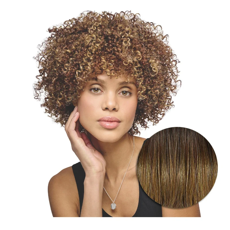Hairdo Galorè Perruque Bouclée Chocolat/Doré Caramel - perruque coupe moyenne