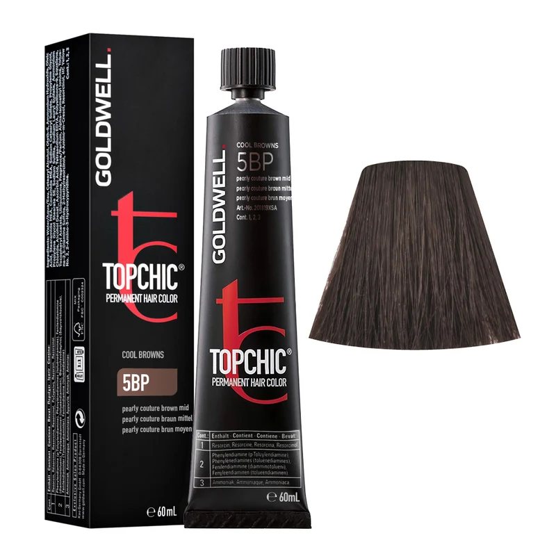 Goldwell Topchic Tube C5BP Brun Perle Moyen 60ml - coloration permanente en tube
