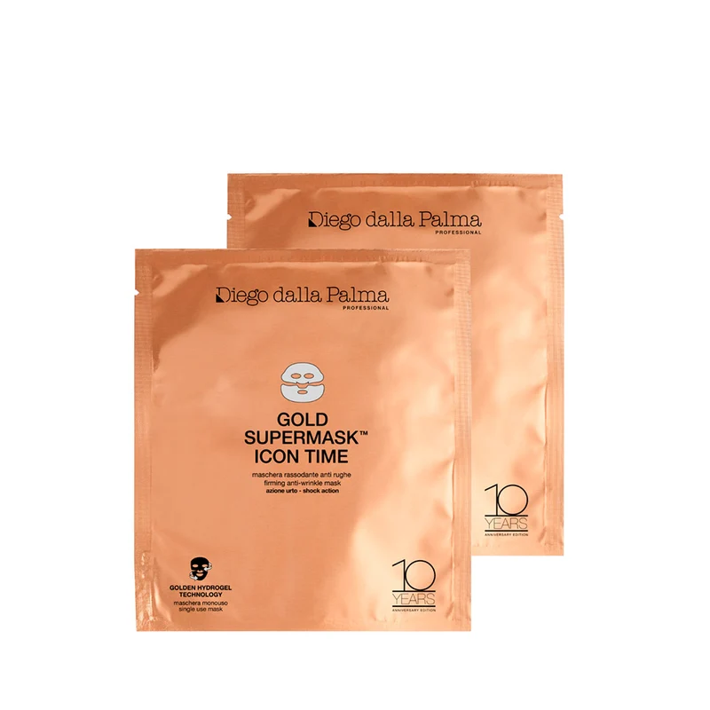 Diego dalla Palma Professional Icon Time Gold Supermask 2pz -masque en tissu raffermissant anti-rides