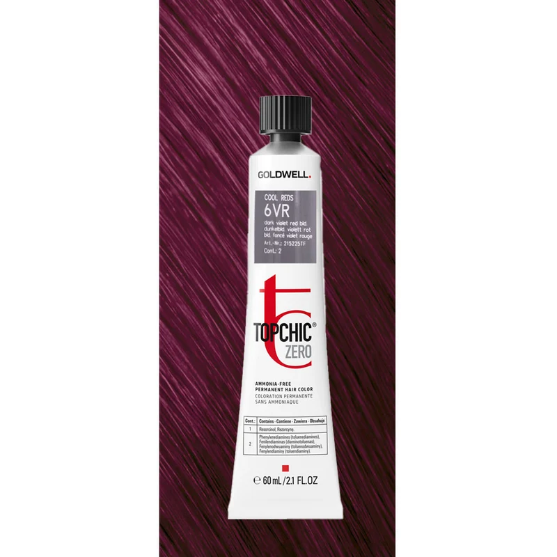 6VR Topchic Zero Cool Reds Dark Violet Red Blonde tb 60ml - coloration permanente sans ammoniaque