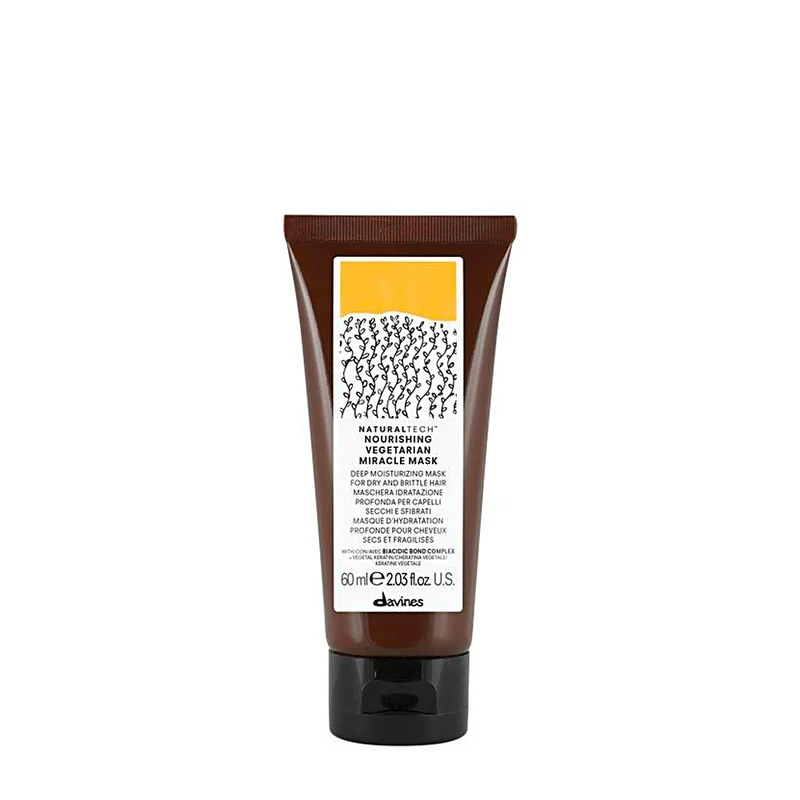 Davines Naturaltech Nourishing Vegetarian Miracle Mask 60 ml - masque extra hydratant pour cheveux secs et abîmés