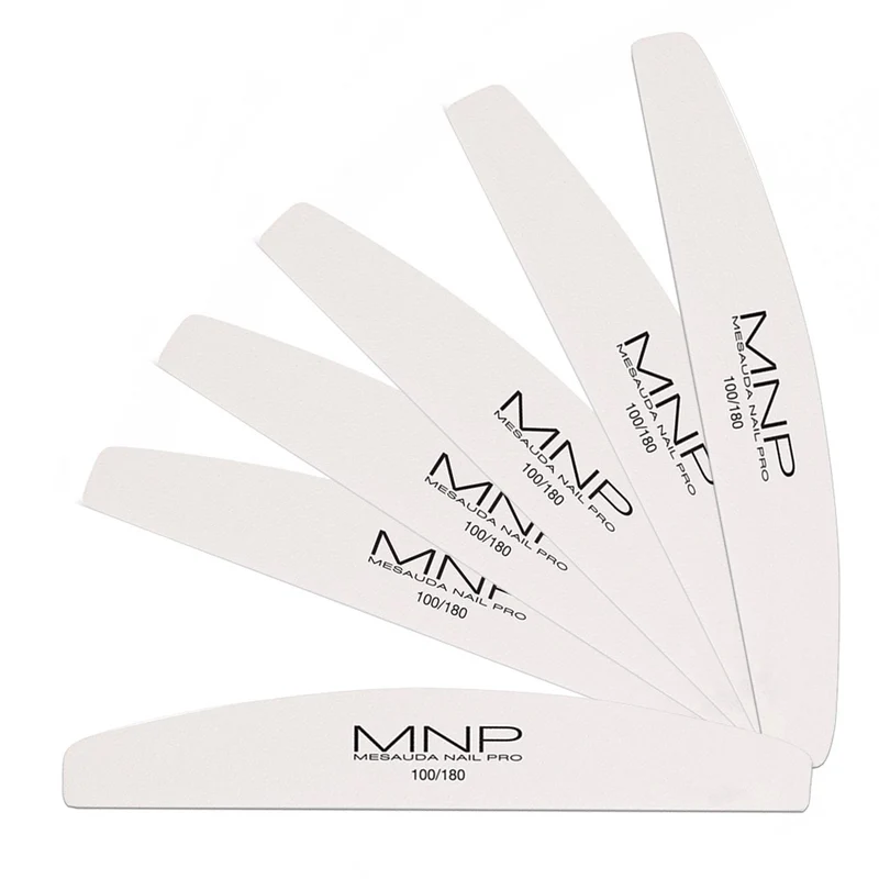 My Nail Pro MNP Lime Courbée Blanche 100/180 paquet 6pcs