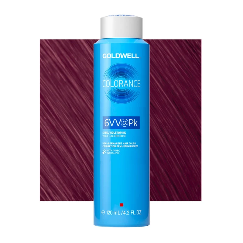 6VV@Pk Violet Acier Illuminé Rose Goldwell Colorance Cool Reds Can 120ml