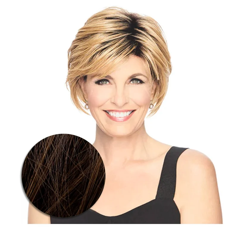 Hairdo Shattered Bob Perruque Bob Auburn moyen brun chocolat
