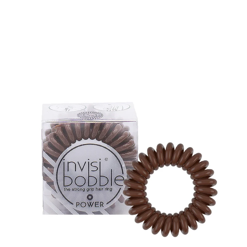 Invisibobble Power élastique marron pour cheveux épais