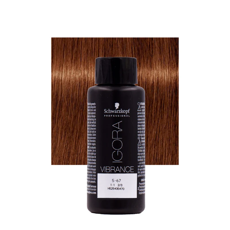 Schwarzkopf Igora Vibrance 5-67 Marron Clair Chocolat Cuivre 60ml - coloration ton sur ton