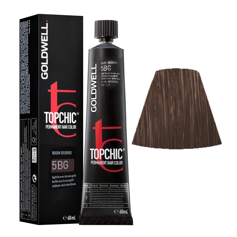 Goldwell Topchic Tube 5BG Châtain Clair Brun Doré 60ml - coloration permanente en tube