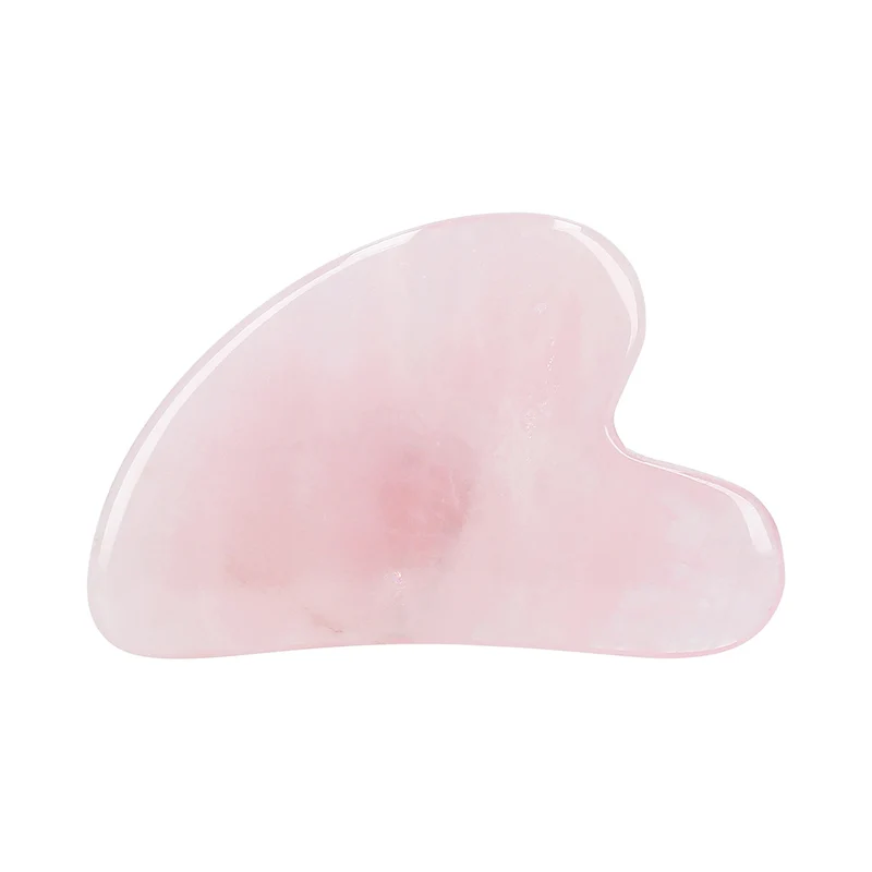 Ilū Make Up Rose Quartz Gua Sha Stone - ghua sha pierre de quartz rose