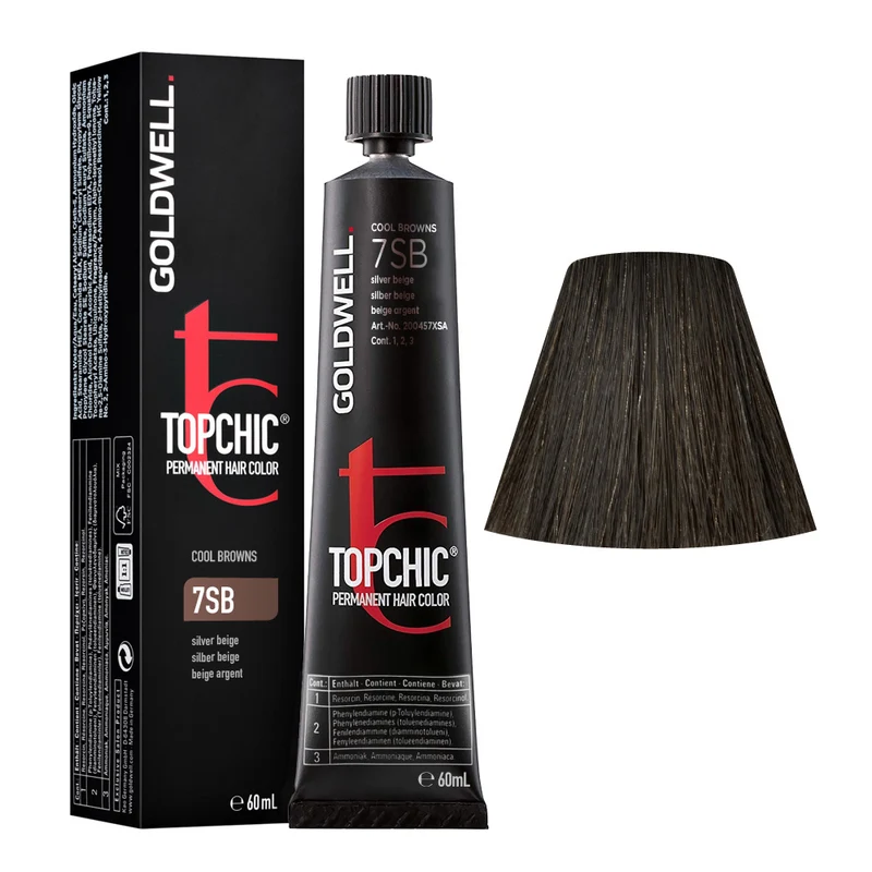Goldwell Topchic Tube C7SB Beige Argent 60ml - coloration permanente en tube