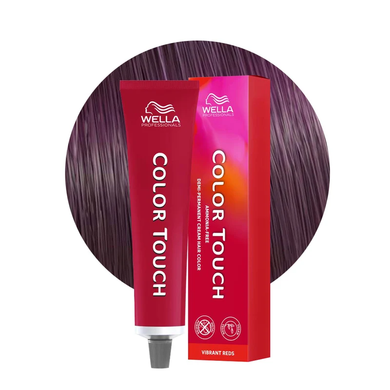 Wella Color Touch Vibrant Reds 55/65 Marron Clair Intense Violet Acajou 60ml -coloration semi-permanente sans ammoniaque
