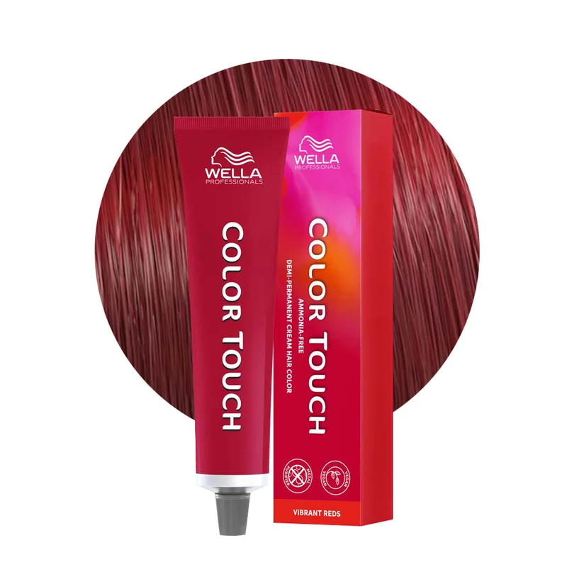 Wella Color Touch Vibrant Reds 77/45 Blond Moyen Intense Cuivre Acajou 60ml - coloration semi-permanente sans ammoniaque