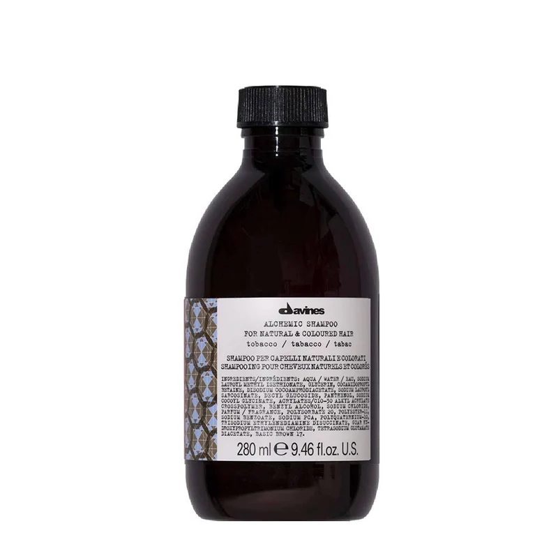 Davines Alchemic Shampoo Tobacco 280ml - shampooing pour intensifier les reflets châtains et châtains clairs