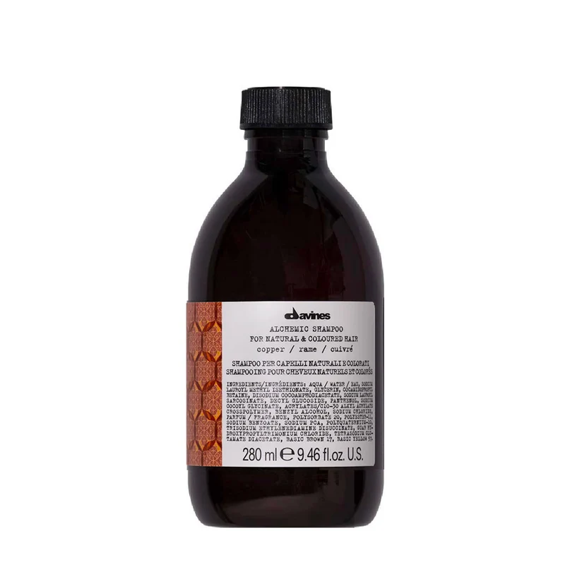 Davines Alchemic Shampoo Copper 280ml - shampooing rehausseur cheveux cuivrés