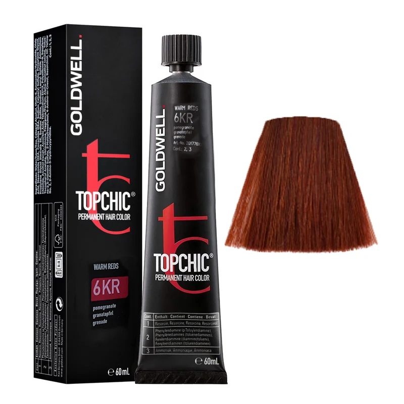Goldwell Topchic Tube 6KR Grenade 60ml - coloration permanente en tube