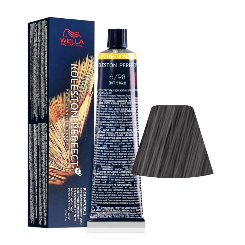 Wella Koleston Perfect ME+ Rich Naturals 6/98 Blond Foncé Cendré Perlé 60ml - coloration permanente