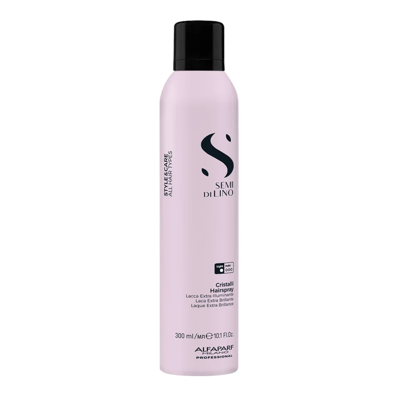 Alfaparf Milano Semi Di Lino Style&Care Cristalli Hairspray 300ml - laque extra brillante, tenue légère