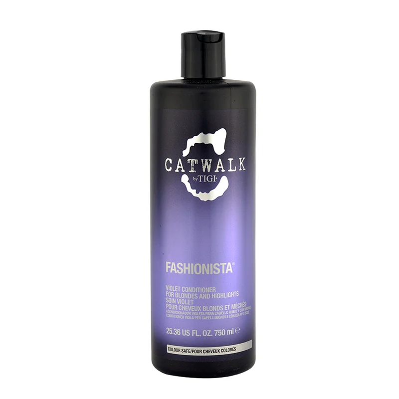 Tigi Catwalk Fashionista Violet Conditioner 750ml - après-shampooing anti-jaune cheveux blonds