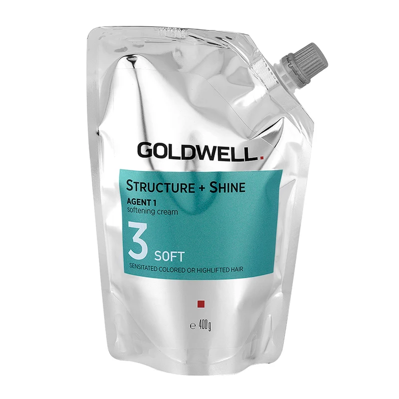Goldwell Structure + Shine Agent 1 Softening Cream 3 Soft 400gr - lissage des cheveux sensibles colorés