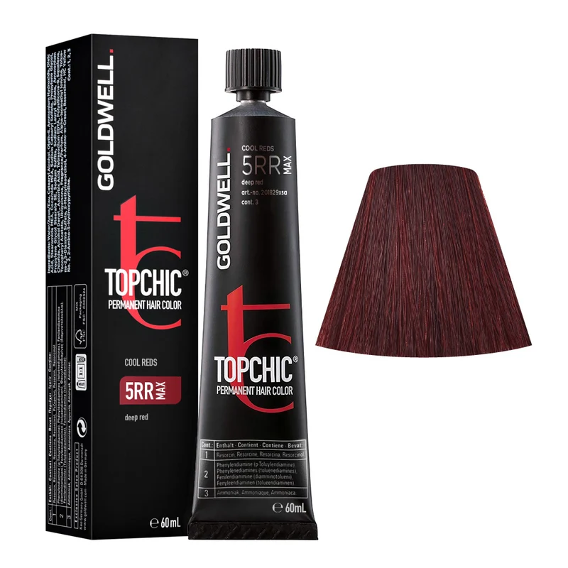Goldwell Topchic Tube 5RR Max Rouge Foncé 60ml - coloration permanente en tube