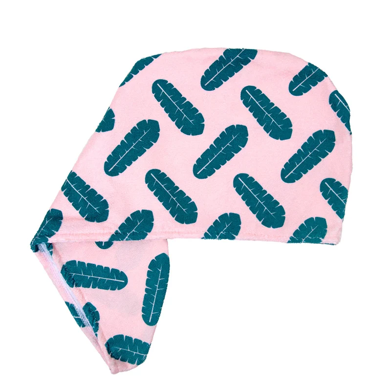Coco & Eve Microfibre Towel Wrap Leaf Print - serviette en microfibre