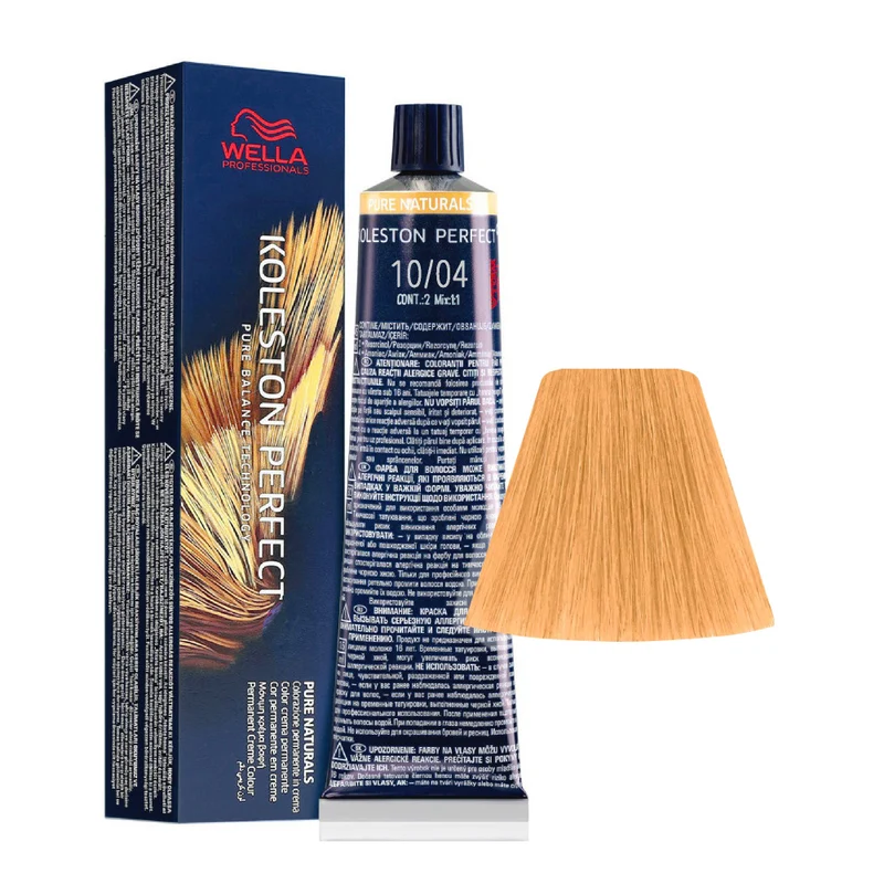 Wella Koleston Perfect Me+ Pure Naturals 10/04 Blond Platine Naturel Cuivré 60 ml - coloration permanente