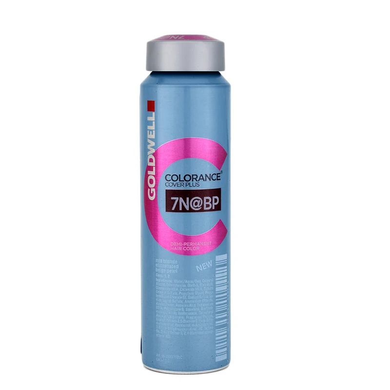 7N@BP mid blonde elumenated beige pearl Goldwell Colorance Cover plus Elumenated naturals can 120ml