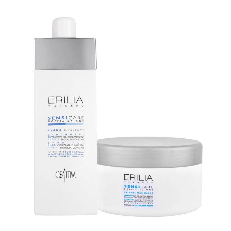 Creattiva Erilia Sensicare Shampooing Bivalent Double Action 750ml Sels de la Mer Morte 400gr