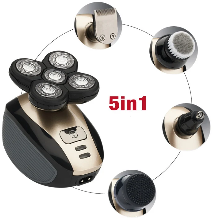 Rasoir électrique rechargeable pour hommes, 5 en 1