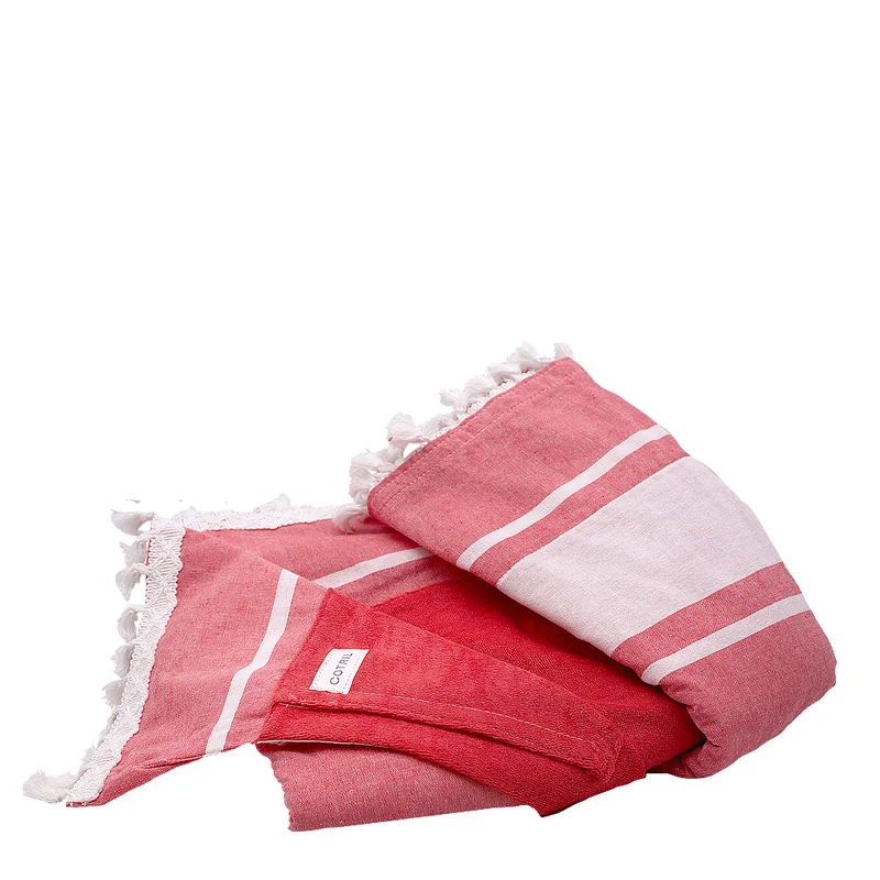 Cotril Serviette de Plage Rouge et Blanche GRATUITE