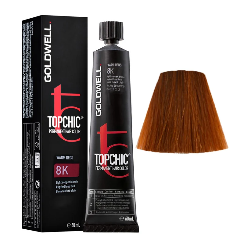Goldwell Topchic Tube 8K Blond Cuivré 60ml - coloration permanente en tube