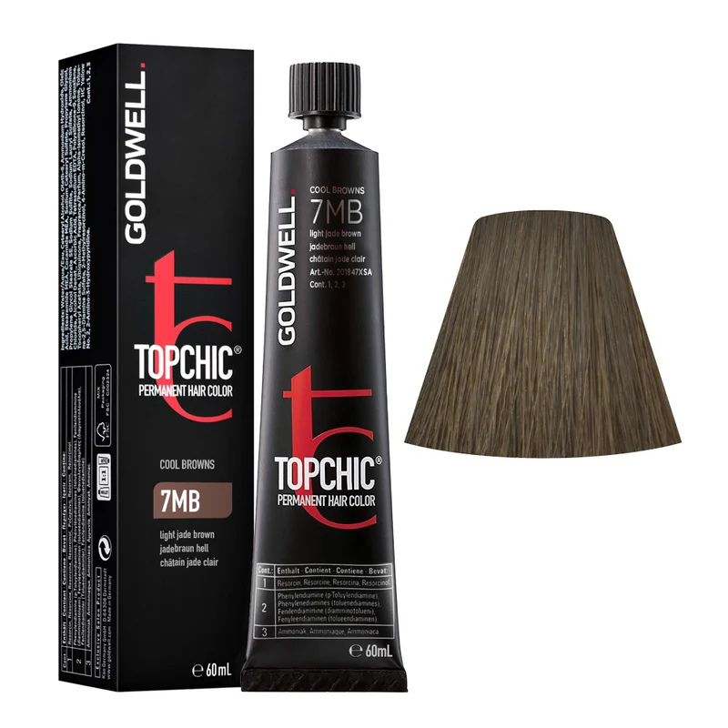 Goldwell Topchic Tube C7MB Marron Jade Clair 60ml - coloration permanente en tube