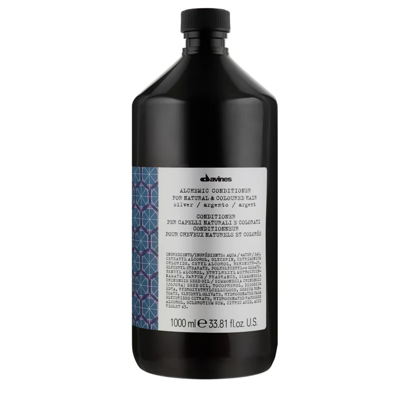 Davines Alchemic Conditioner Silver 1000ml - conditionneur argenté pour cheveux blond platine et gris