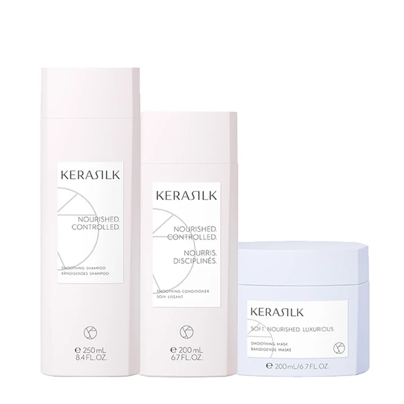 Kerasilk Essentials Smoothing Shampoo 250ml Conditioner 200ml Specialists Smoothing Mask 200ml
