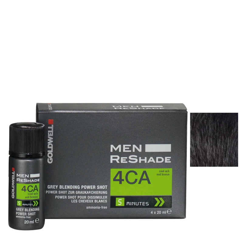 Goldwell Color Men Reshade 4CA Châtain Moyen Cendré Froid 4x20ml – coloration pour hommes