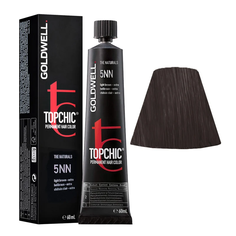 Goldwell Topchic Tube 5NN Châtain Clair Extra 60ml - coloration permanente en tube