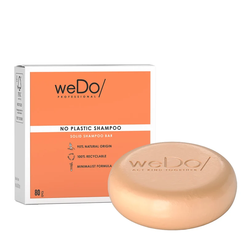 weDo No Plastic Shampooing solide pour cheveux normaux ou abîmés 80gr