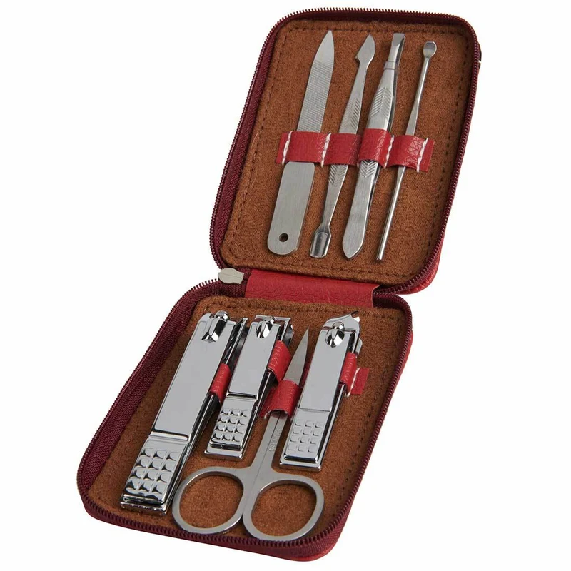 Kit de manucure | Ensemble de 8 outils | Antirouille et résistant à la corrosion