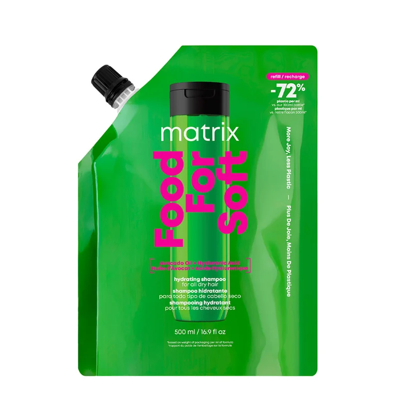 Matrix Food For Soft Shampoo Refill 500ml - shampoing hydratant éco-recharge